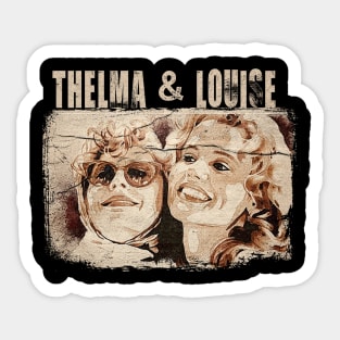 thelma and louise retro Sticker